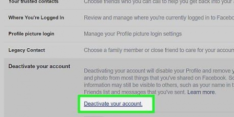 Deaktiver din facebook-konto