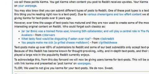 Indsamling af karma på reddit