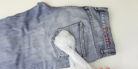 Fjern tyggegummi fra jeans
