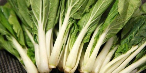 Skære pak choi i skiver