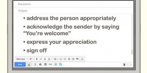 Svar på en tak-e-mail
