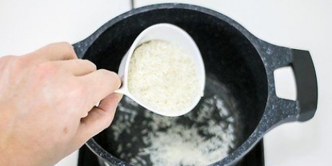 Kogning af ris i hønsefond