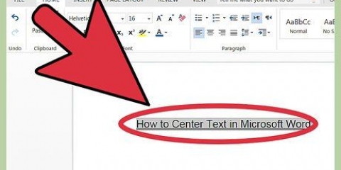 Centrer tekst i microsoft word