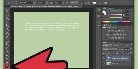 Begrund tekst i adobe photoshop