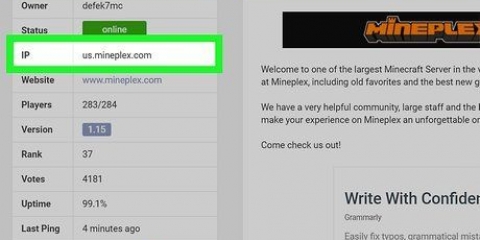 Opretter forbindelse til en minecraft-server
