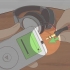 Iført et headset