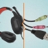Tilslutning af hovedtelefoner til en pc