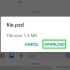 Åbning af en psd-fil på en android