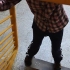 At skubbe det på et skateboard