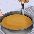 Gendan en kage, der er blevet bagt mod panden